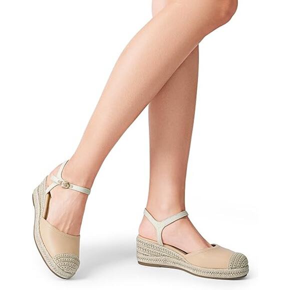 New Dream Pairs Womens Size 6 Closed Toe Espadrille Wedge Ankle Strap Sandals - Picture 6 of 7